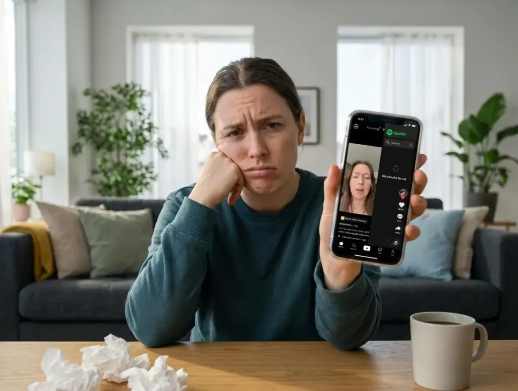 Music fan struggling to find TikTok songs on Spotify