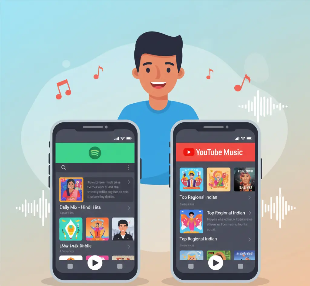 “Indian user satisfied after choosing between Spotify and YouTube Music”
