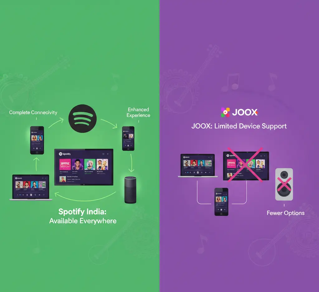 JOOX vs Spotify: Which Music App Is Better? 9 Spotify and JOOX device support illustration